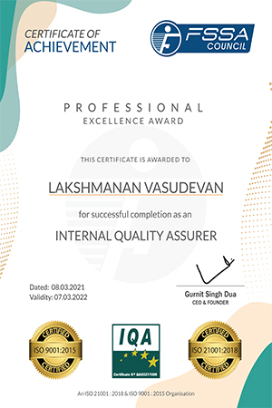 Certified internal quality assurer