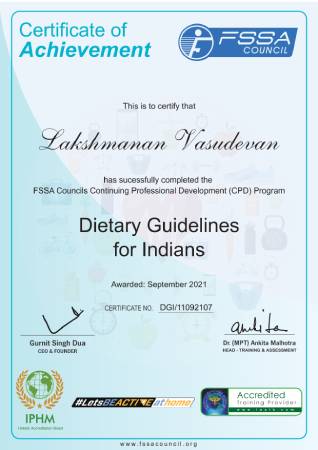 Dietary guidelines for indians